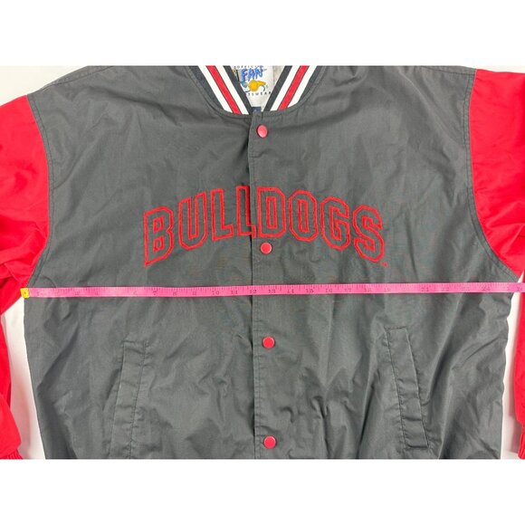 Georgia Bulldogs Jacket Men's Large Black Red Vintage Official Fan Sportswear - Picture 7 of 8